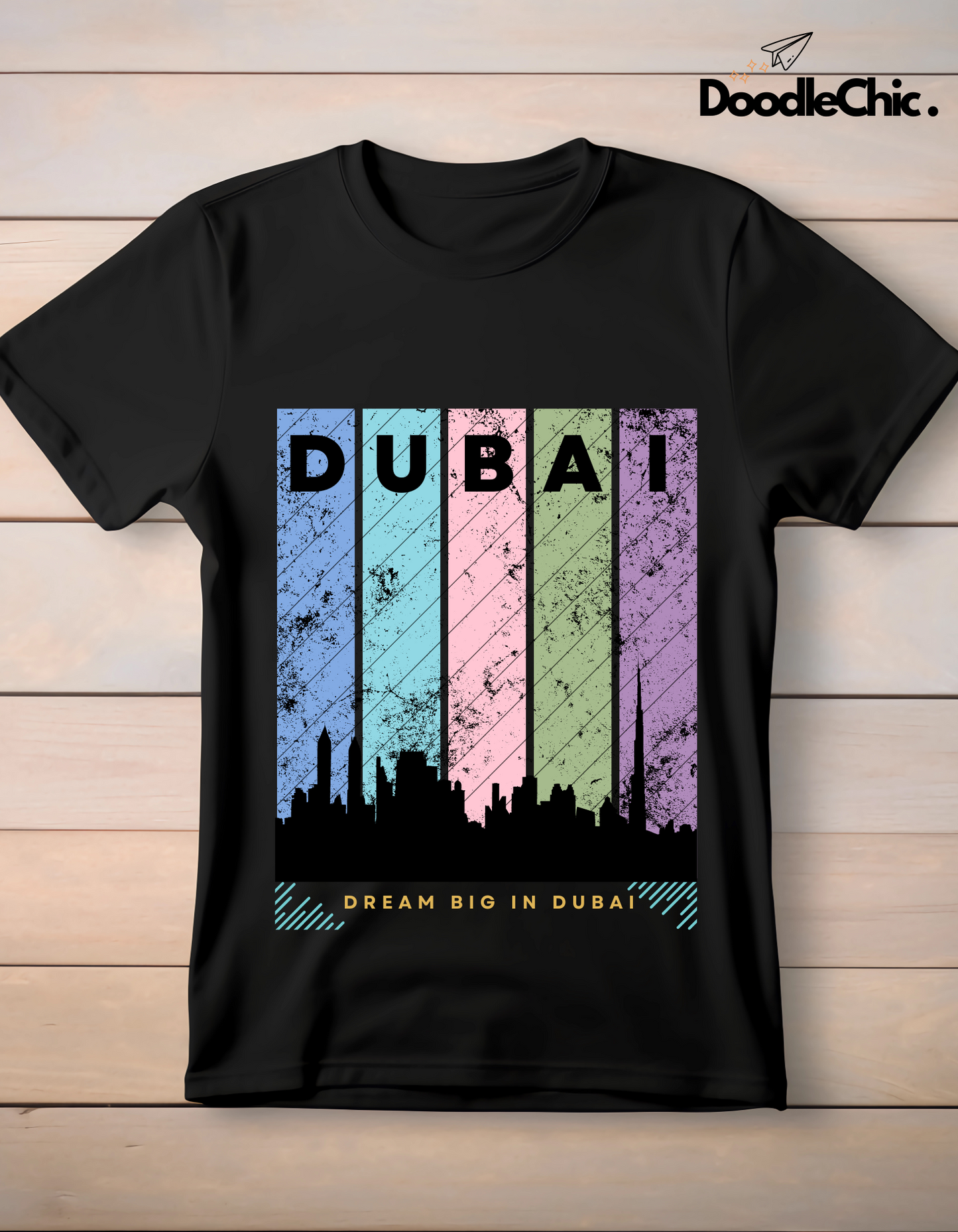 Dubai Kids Organic Cotton T-shirt Black from DoodleChic