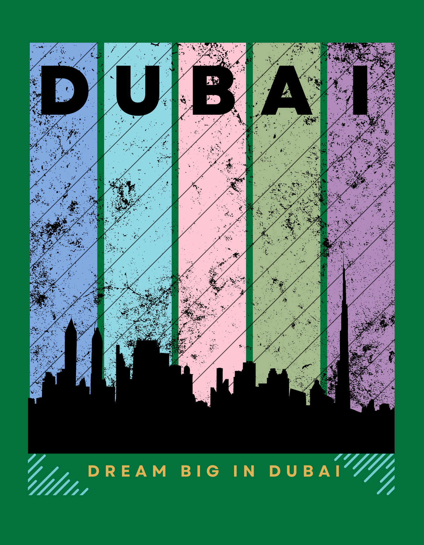 Dubai Kids Organic Cotton T-shirt Green from DoodleChic