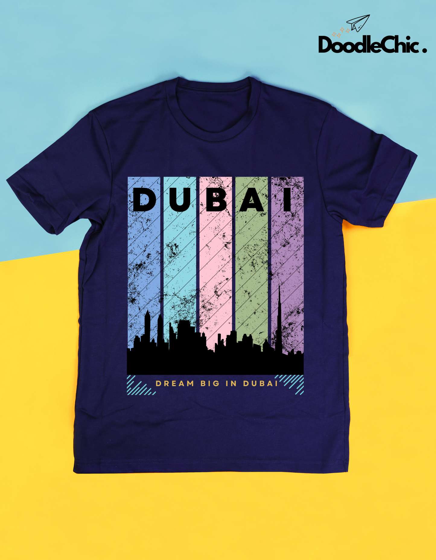 Dubai Kids Organic Cotton T-shirt Navy Blue from DoodleChic