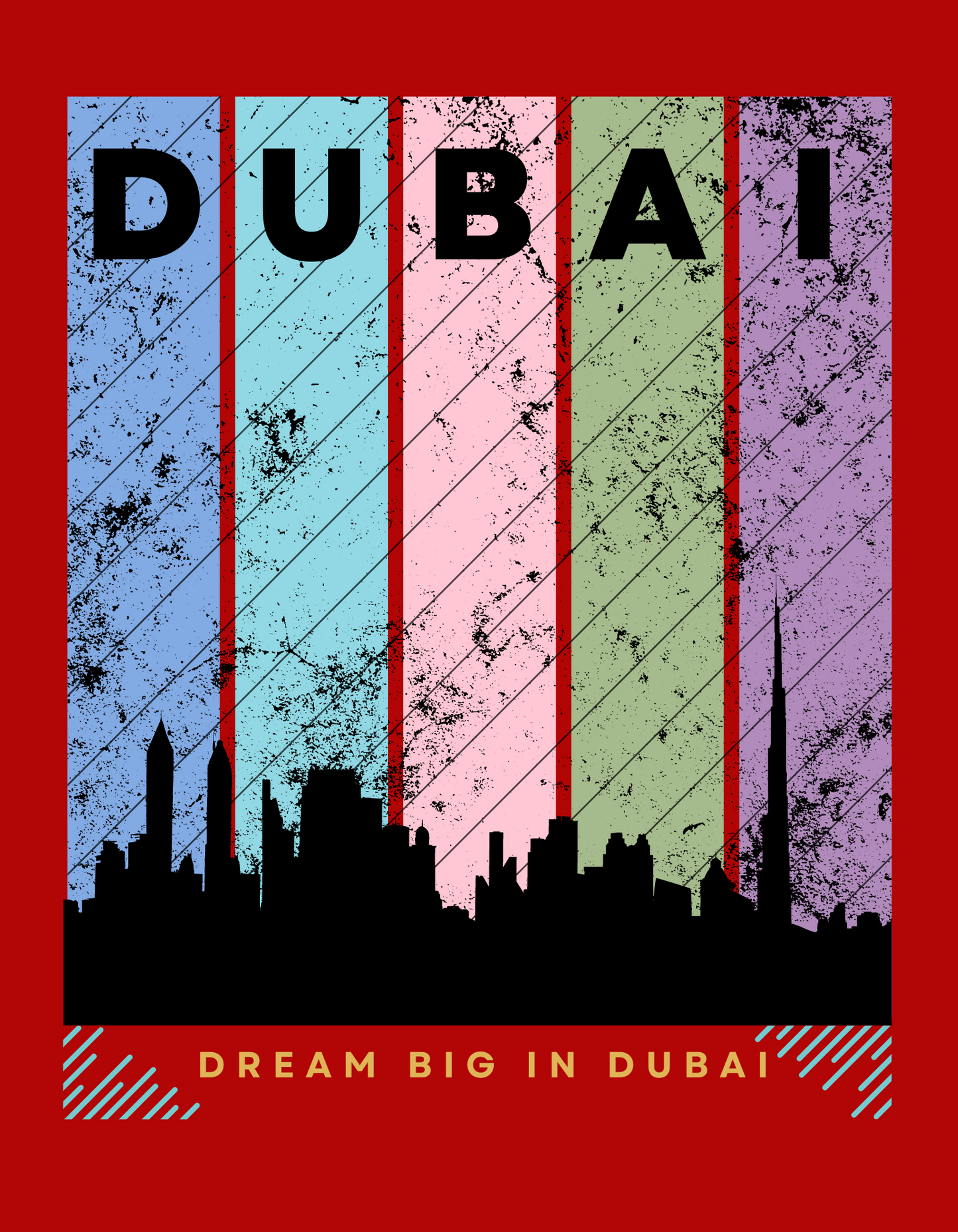 Dubai Kids Organic Cotton T-shirt Red from DoodleChic
