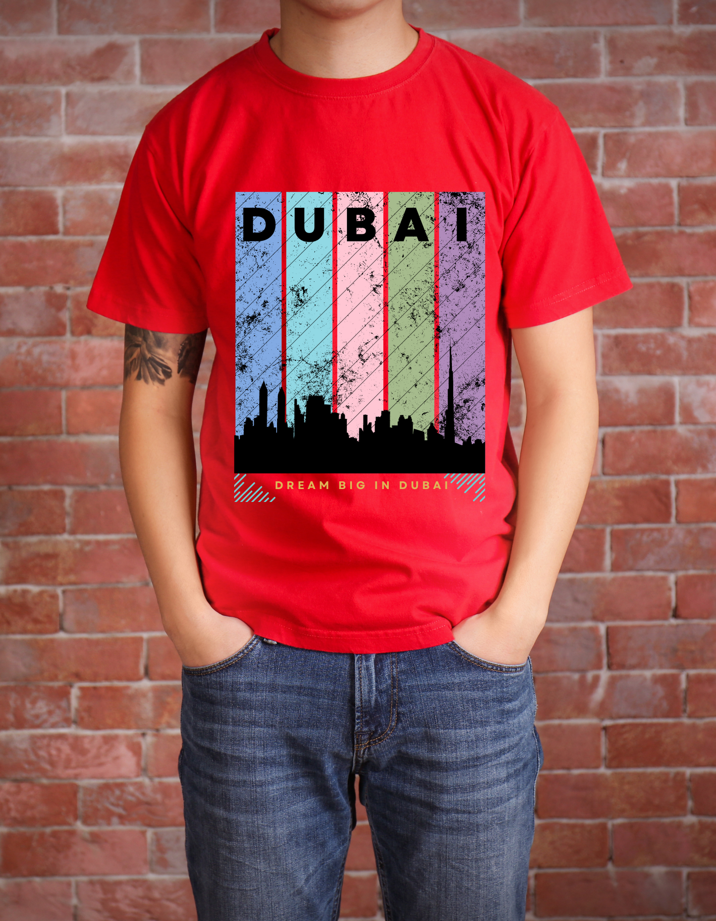Dubai Kids Organic Cotton T-shirt Red from DoodleChic