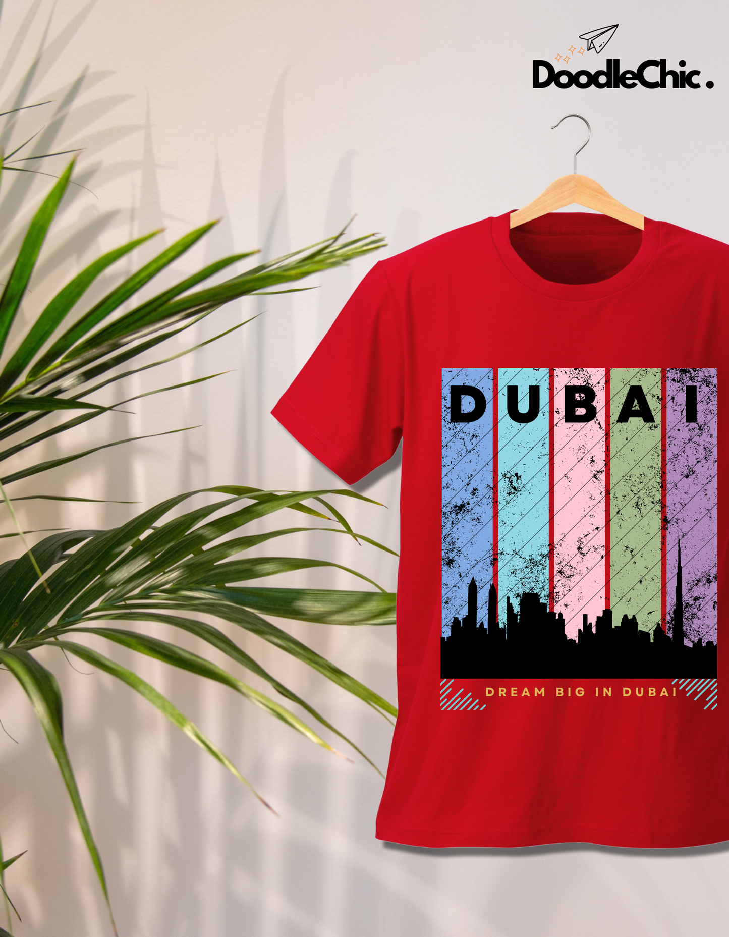 Dubai Kids Organic Cotton T-shirt Red from DoodleChic