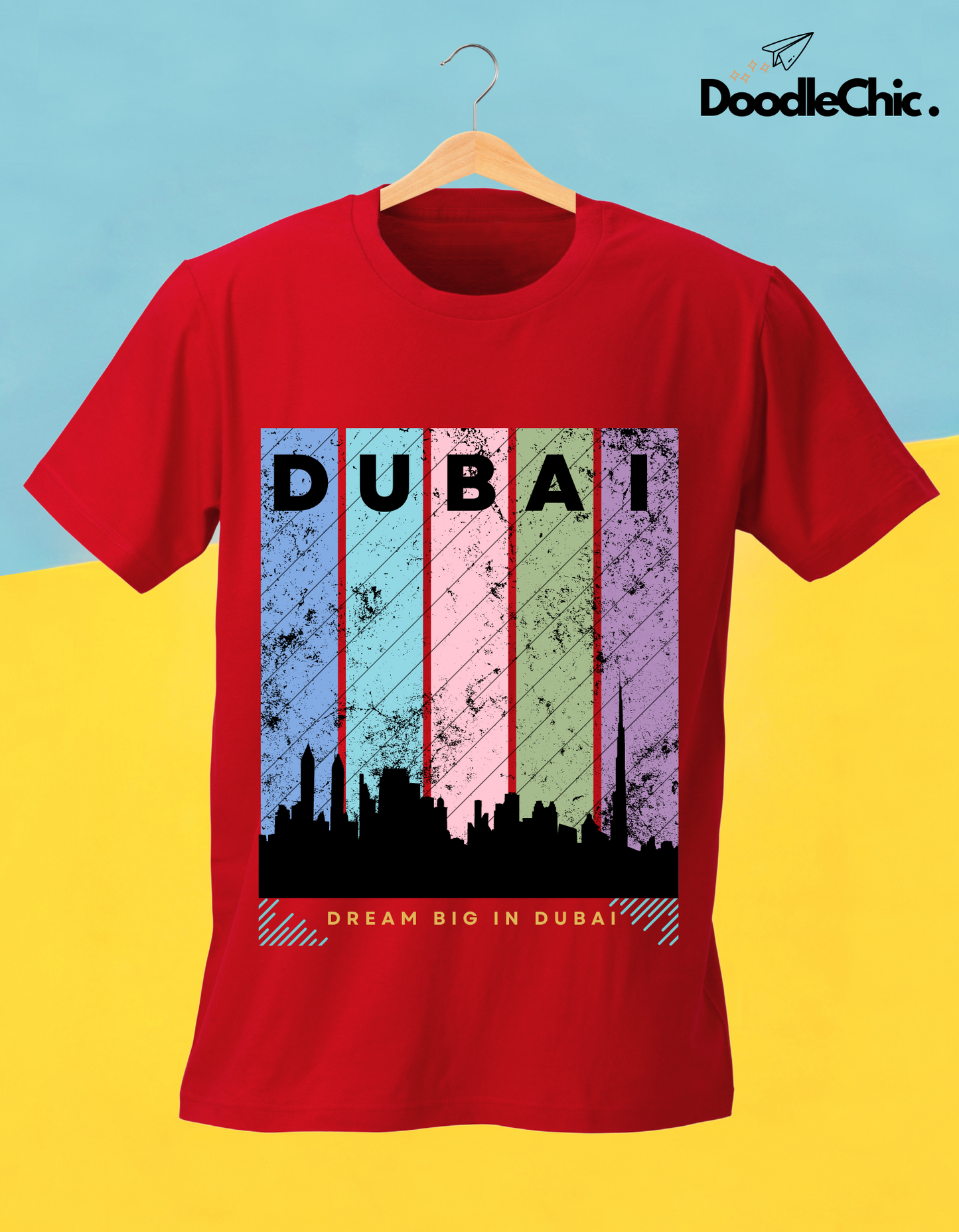 Dubai Kids Organic Cotton T-shirt Red from DoodleChic