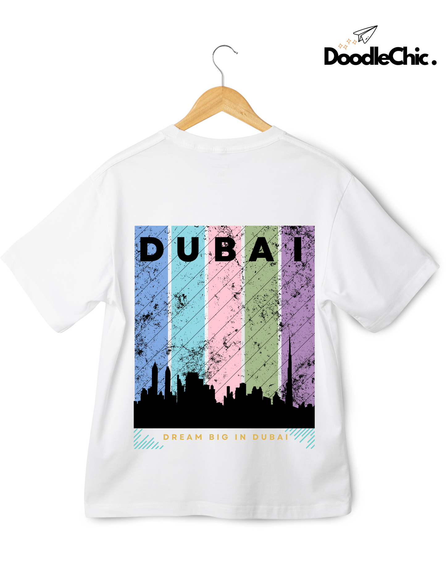 Dubai Kids Organic Cotton T-shirt White from DoodleChic