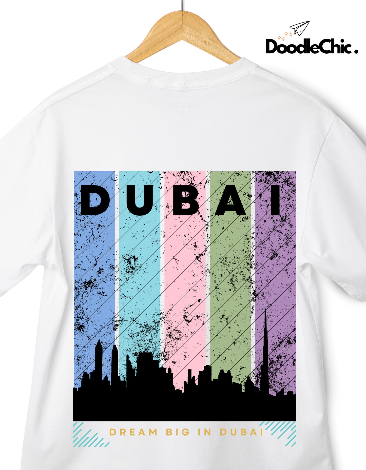 Dubai Kids Organic Cotton T-shirt White from DoodleChic