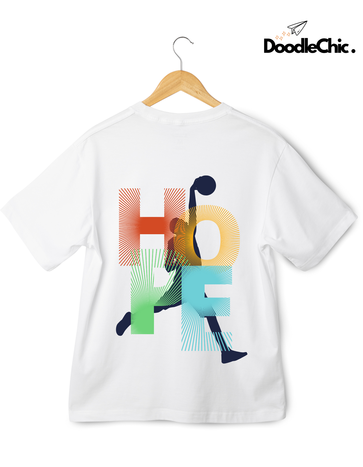 Hope Basketball Kids Organic Cotton T-shirt White from DoodleChic