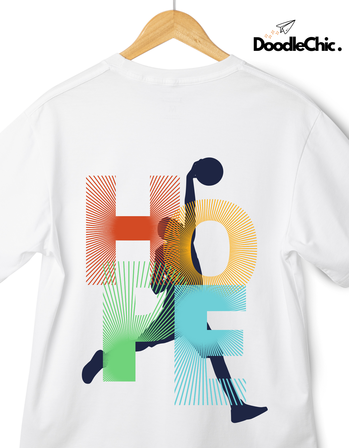 Hope Basketball Kids Organic Cotton T-shirt White from DoodleChic