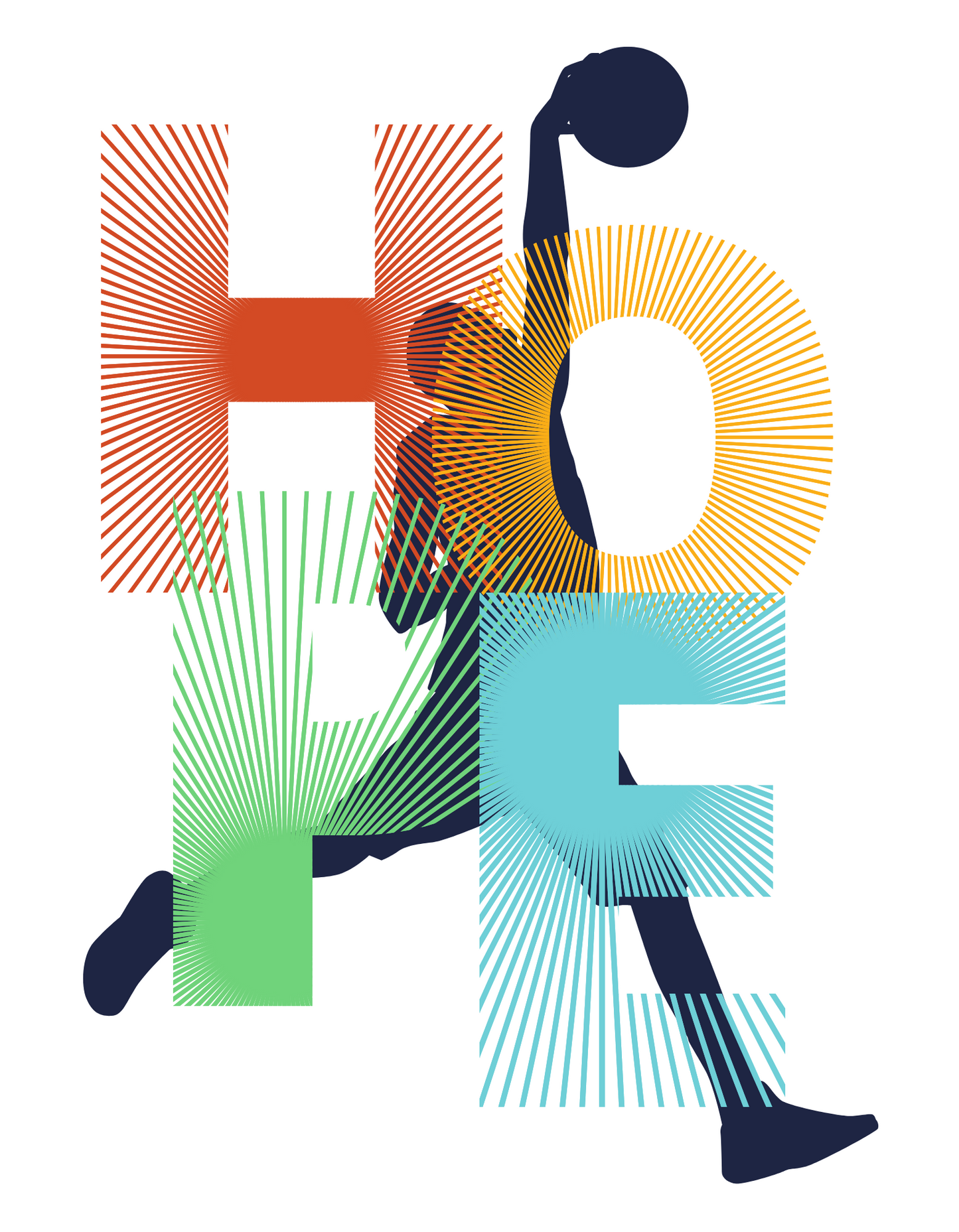 Hope Basketball Kids Organic Cotton T-shirt White from DoodleChic