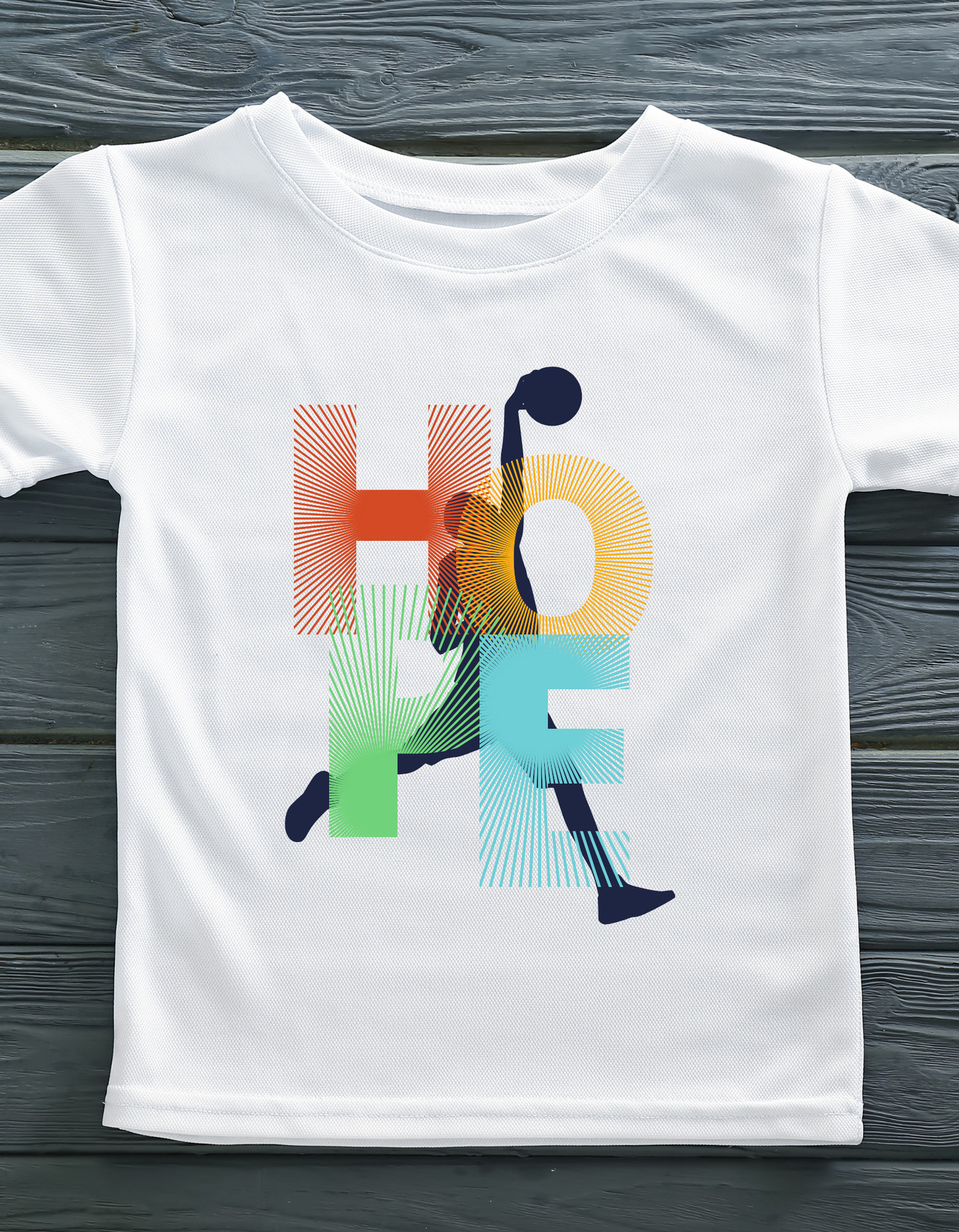 Hope Basketball Kids Organic Cotton T-shirt White from DoodleChic