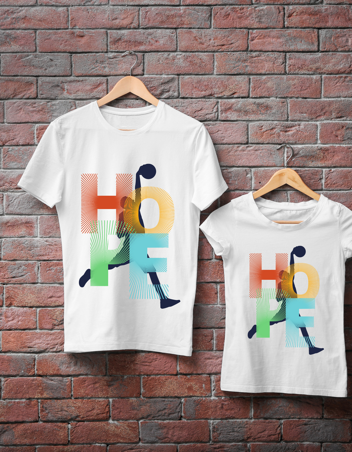 Hope Basketball Kids Organic Cotton T-shirt White from DoodleChic
