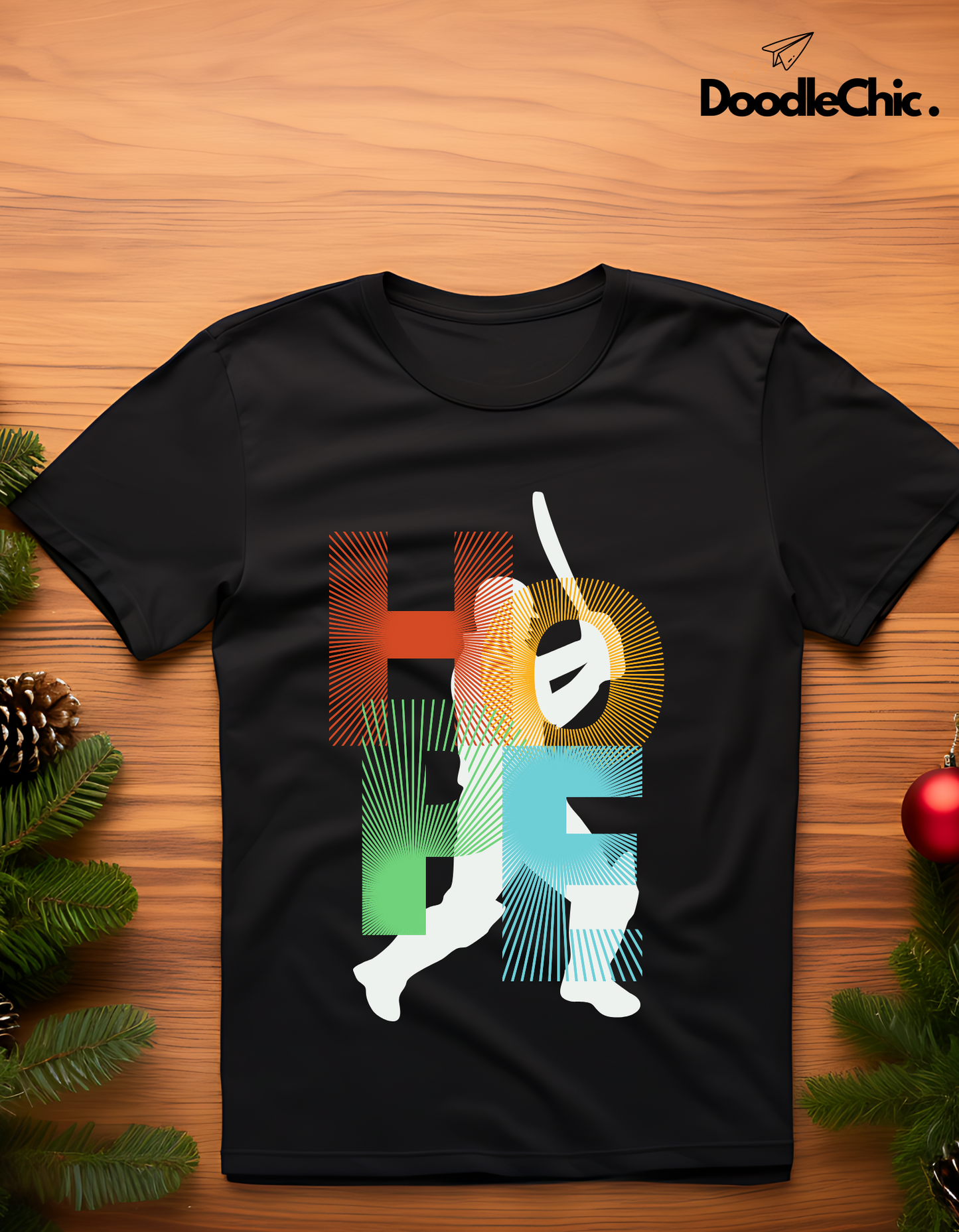 Hope Cricket Kids Organic Cotton T-shirt Black from DoodleChic