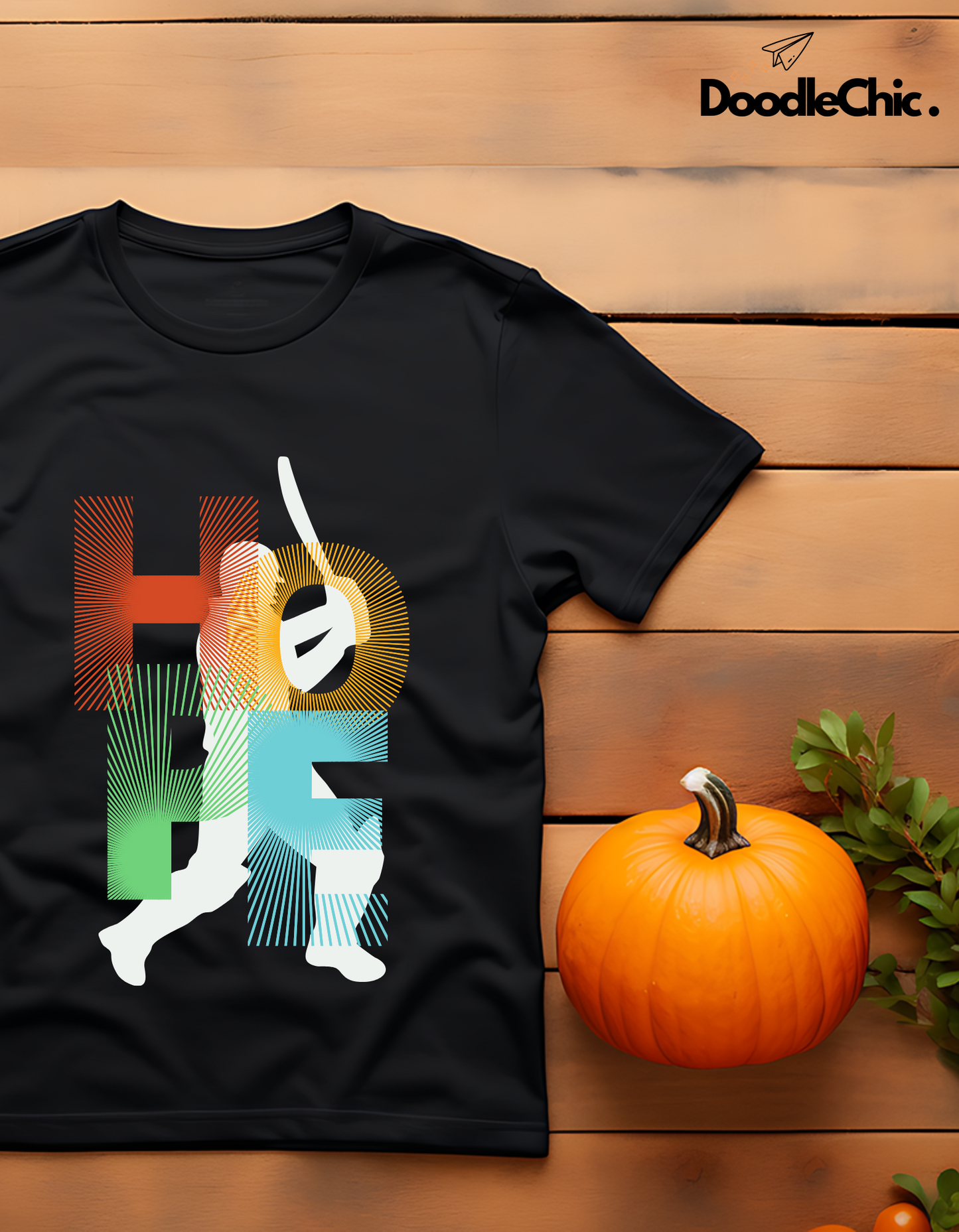 Hope Cricket Kids Organic Cotton T-shirt Black from DoodleChic