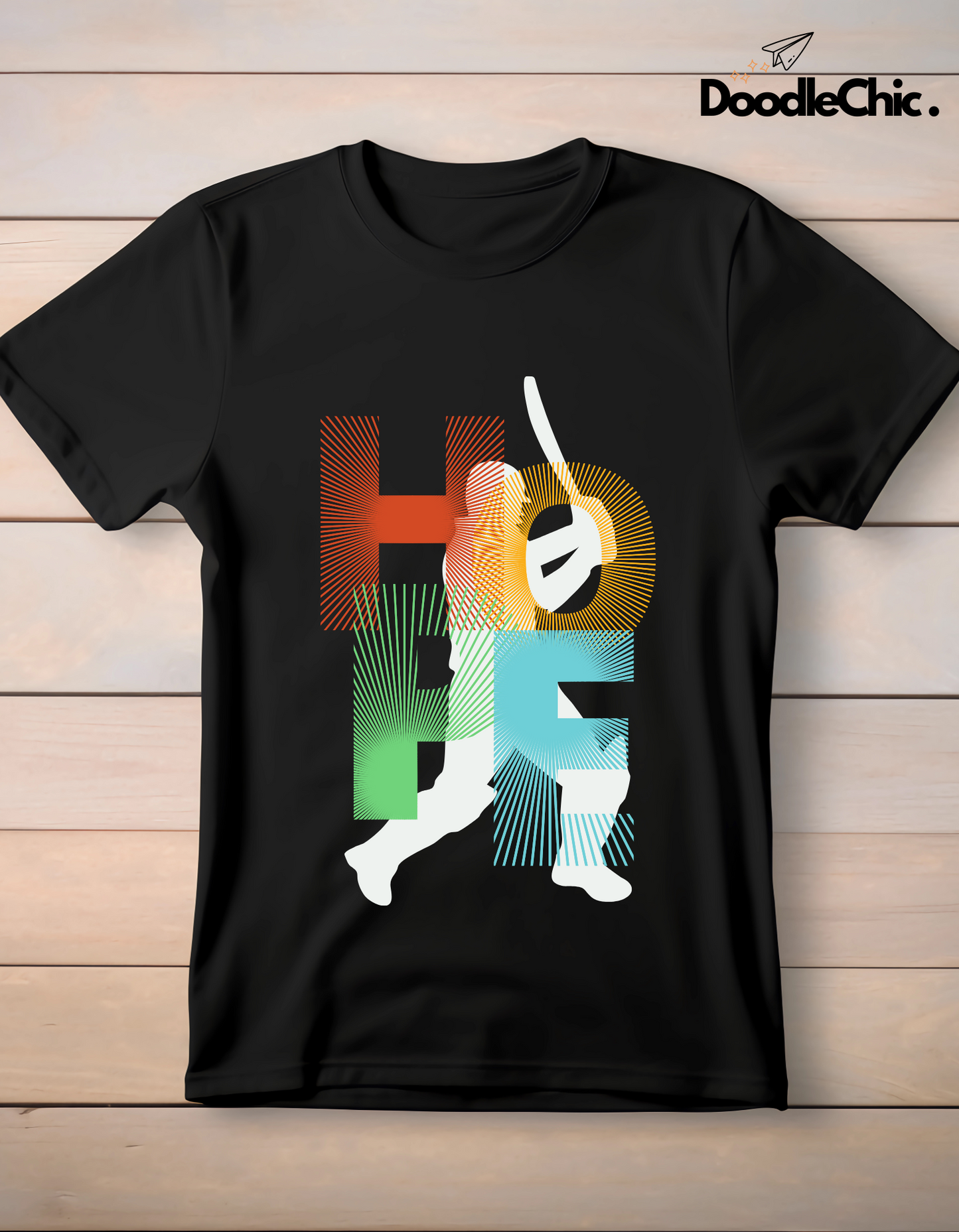 Hope Cricket Kids Organic Cotton T-shirt Black from DoodleChic