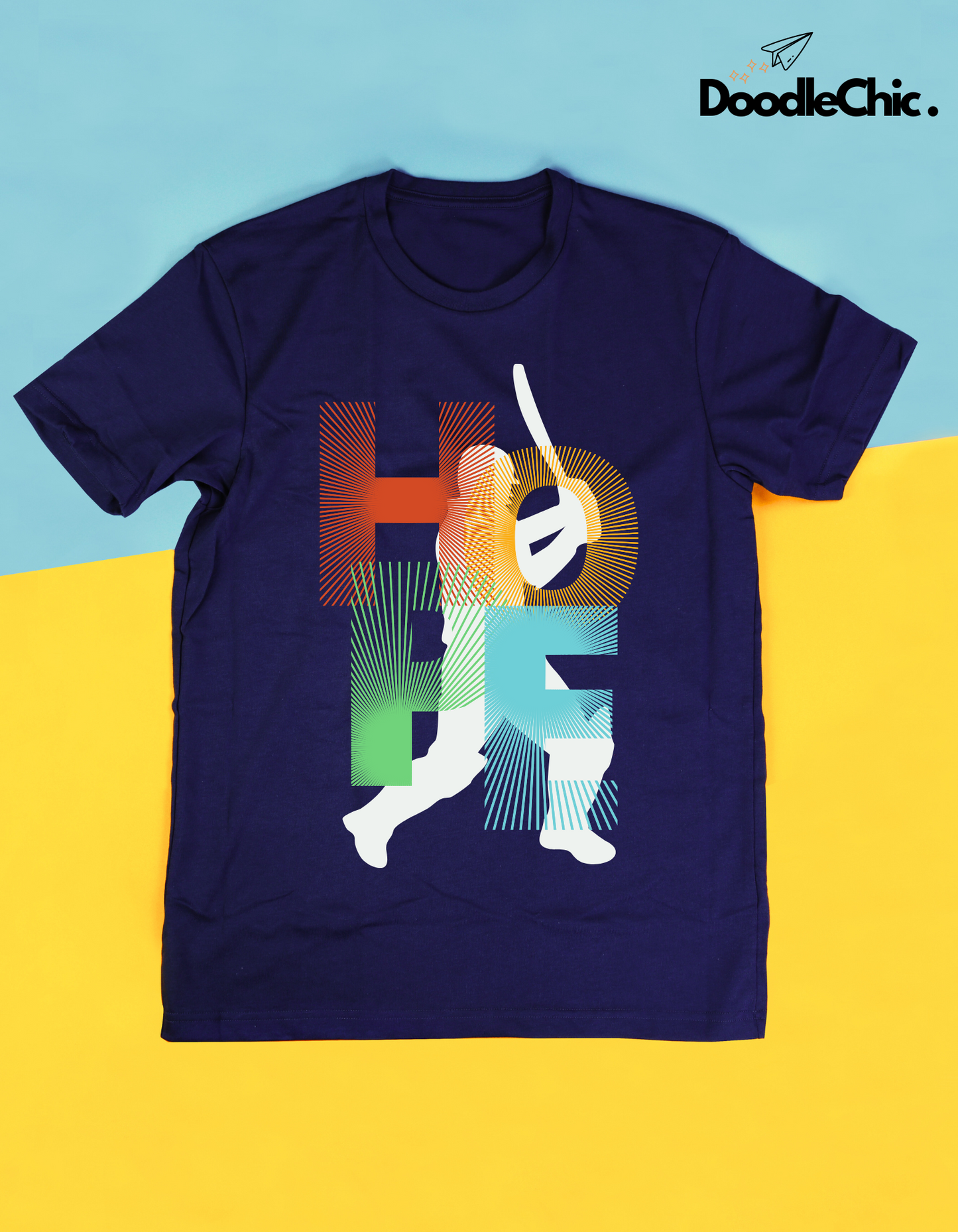 Hope Cricket Kids Organic Cotton T-shirt Navy Blue from DoodleChic