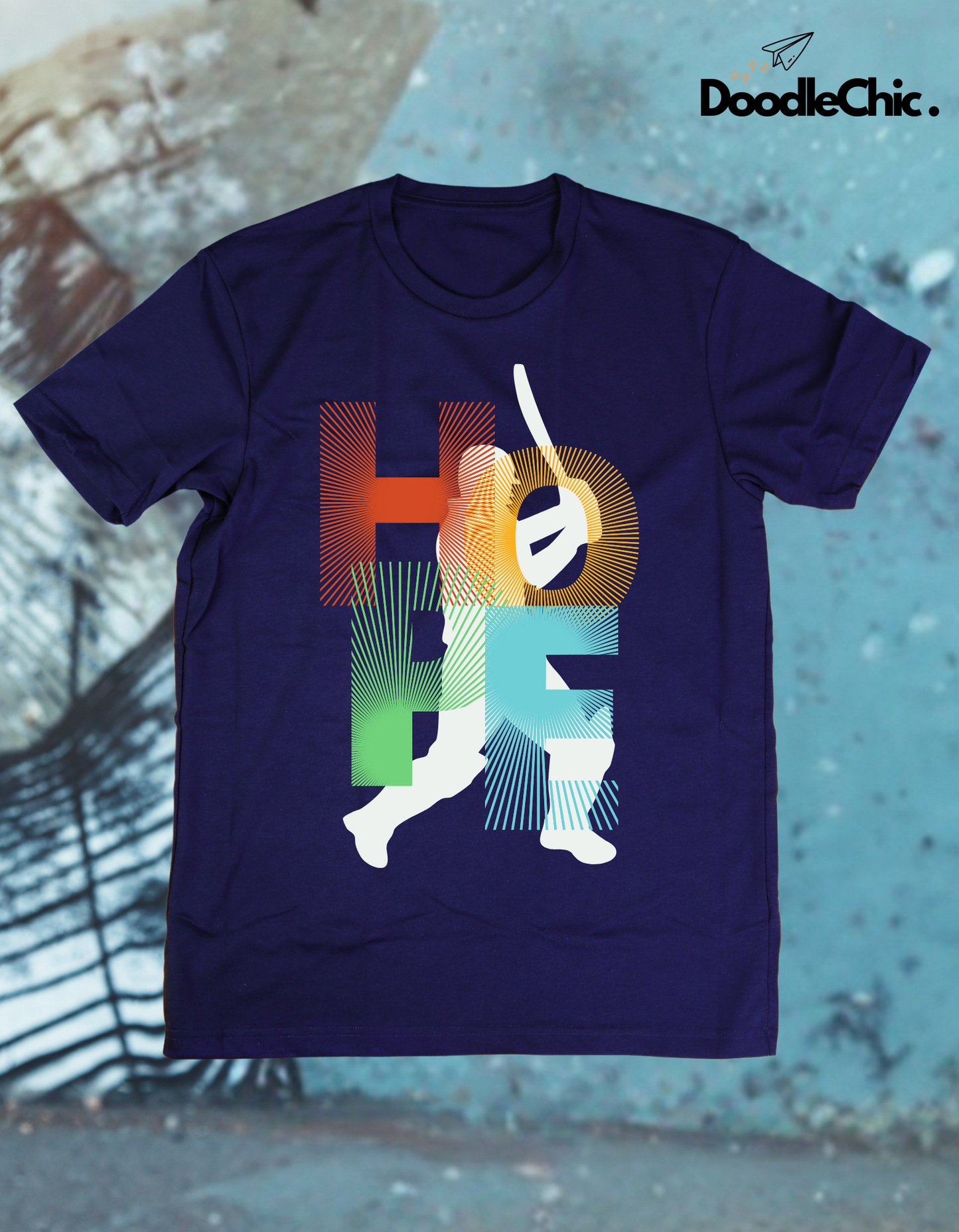 Hope Cricket Kids Organic Cotton T-shirt Navy Blue from DoodleChic