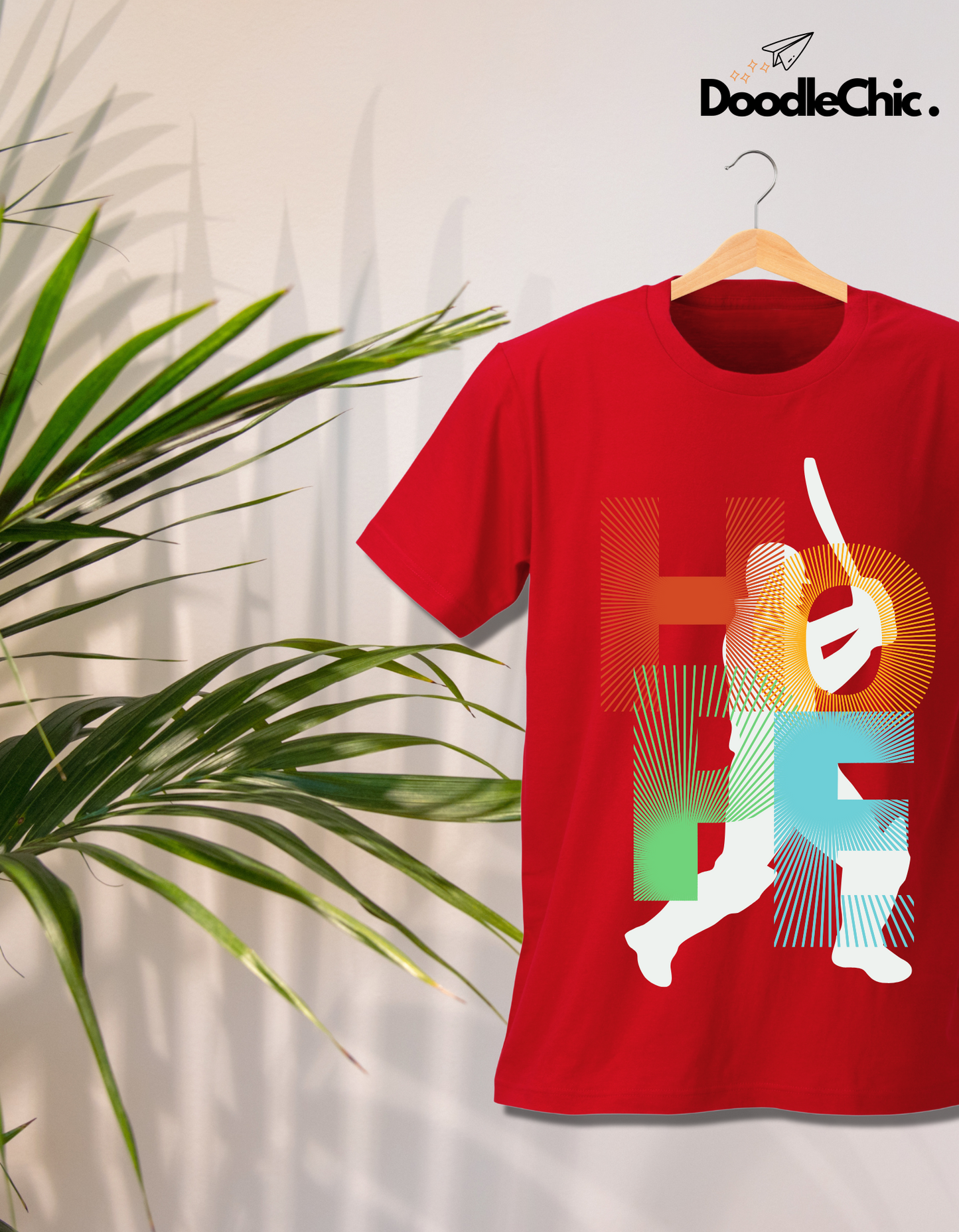 Hope Cricket Kids Organic Cotton T-shirt Red from DoodleChic