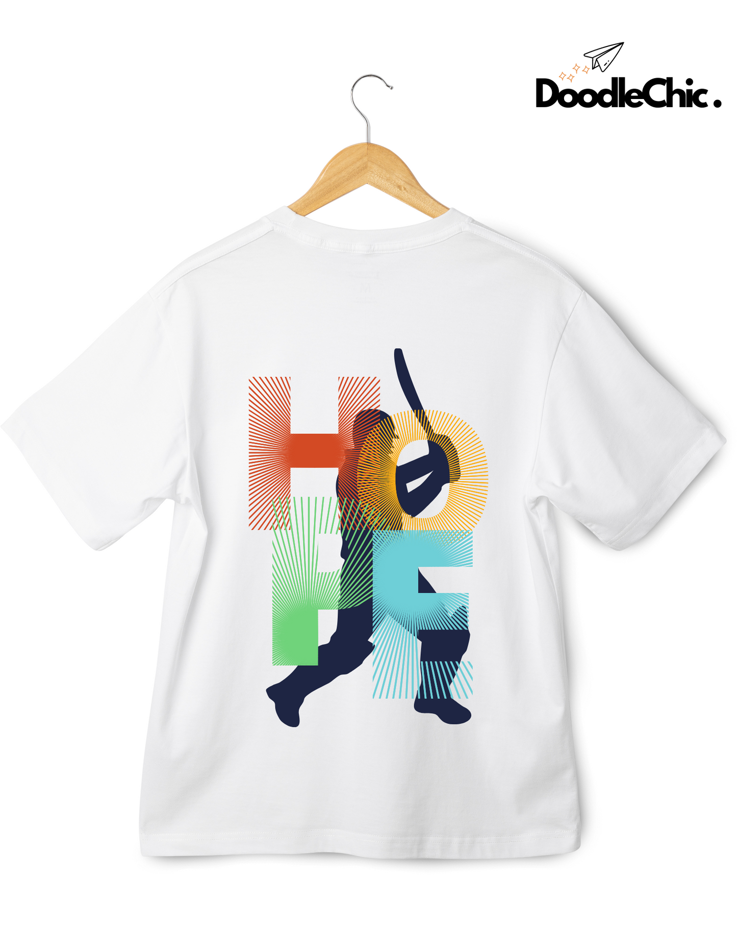 Hope Cricket Kids Organic Cotton T-shirt White from DoodleChic