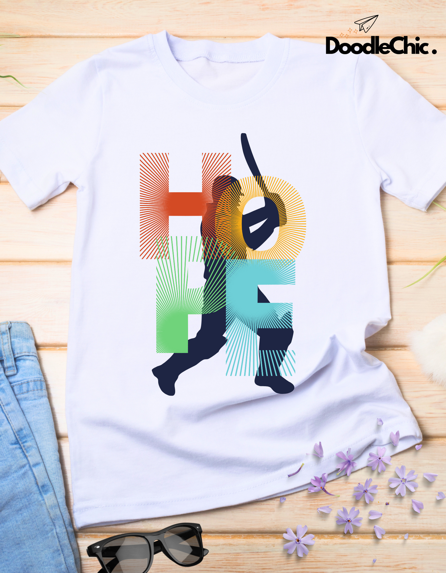 Hope Cricket Kids Organic Cotton T-shirt White from DoodleChic