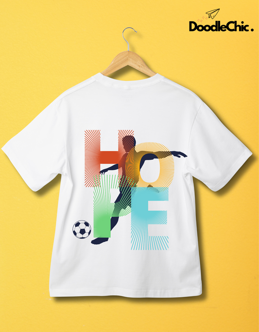 Hope Soccer Kids Organic Cotton T-shirt White from DoodleChic