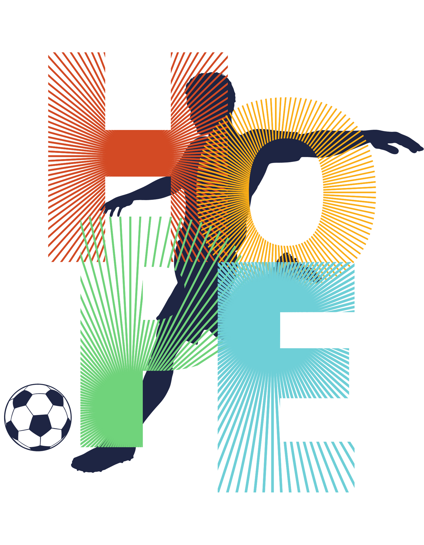 Hope Soccer Kids Organic Cotton T-shirt White from DoodleChic
