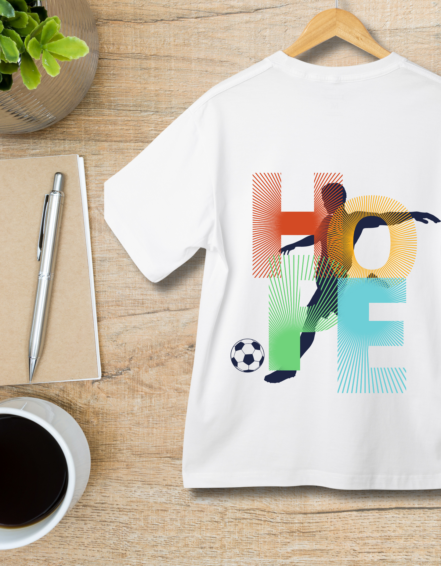 Hope Soccer Kids Organic Cotton T-shirt White from DoodleChic