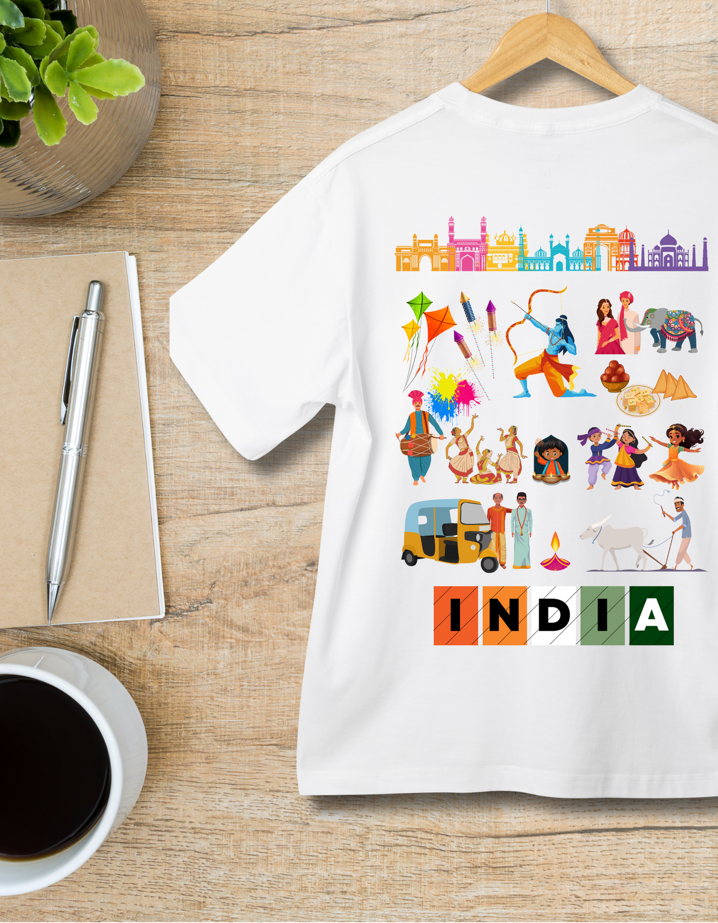 India Kids Organic Cotton T-shirt White from DoodleChic