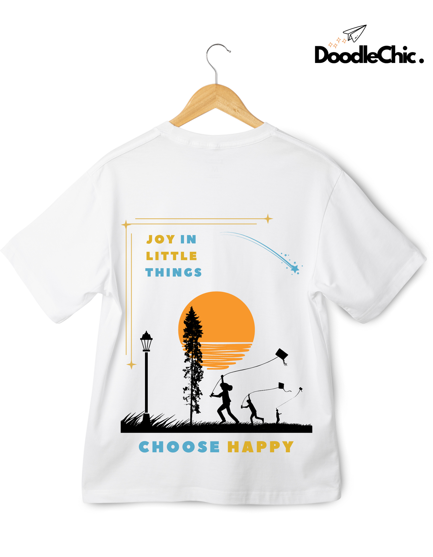 Joy in Little Things Kids Organic Cotton T-shirt White from DoodleChic