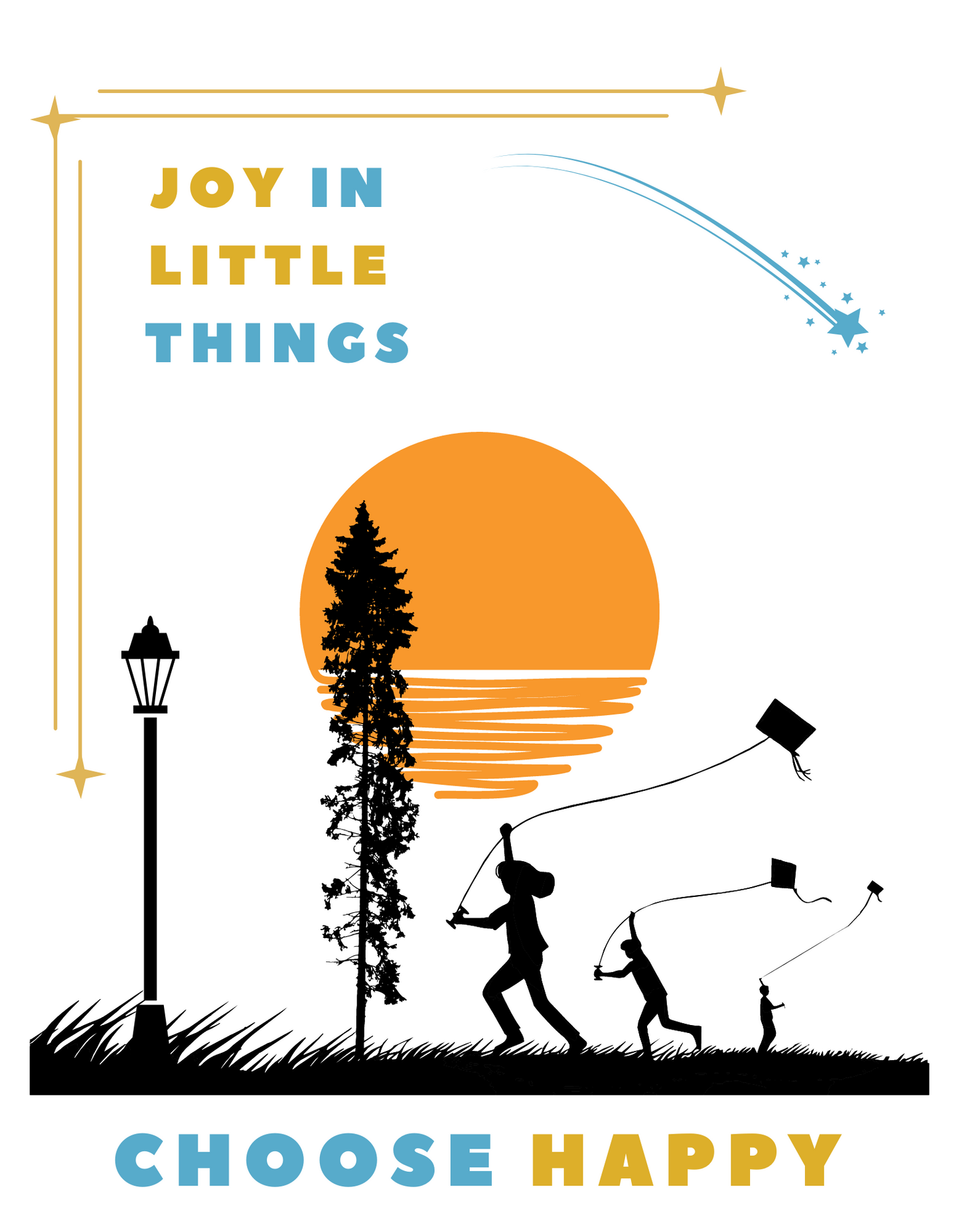 Joy in Little Things Kids Organic Cotton T-shirt White from DoodleChic