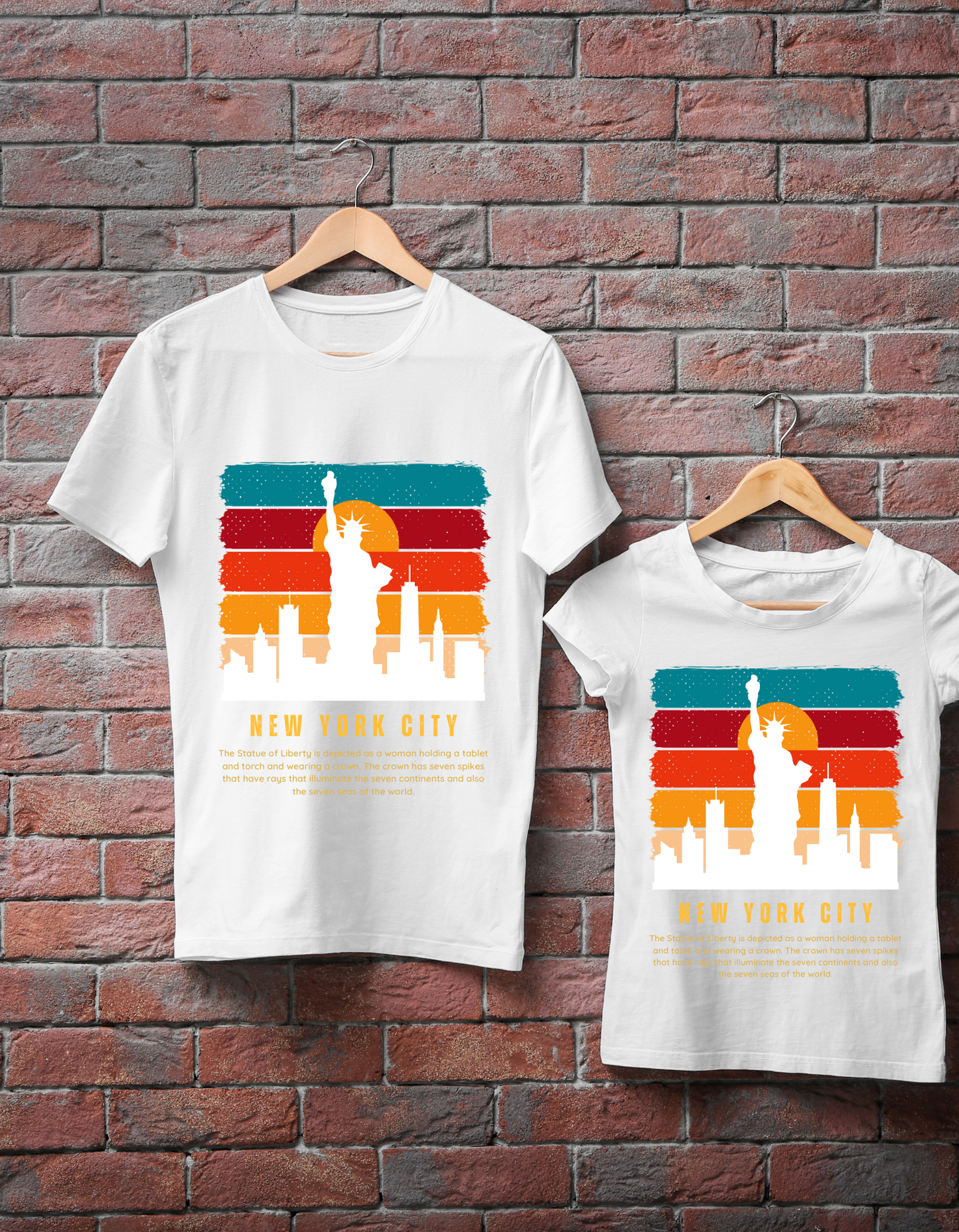 New York City NYC Kids Organic Cotton T-shirt White from DoodleChic
