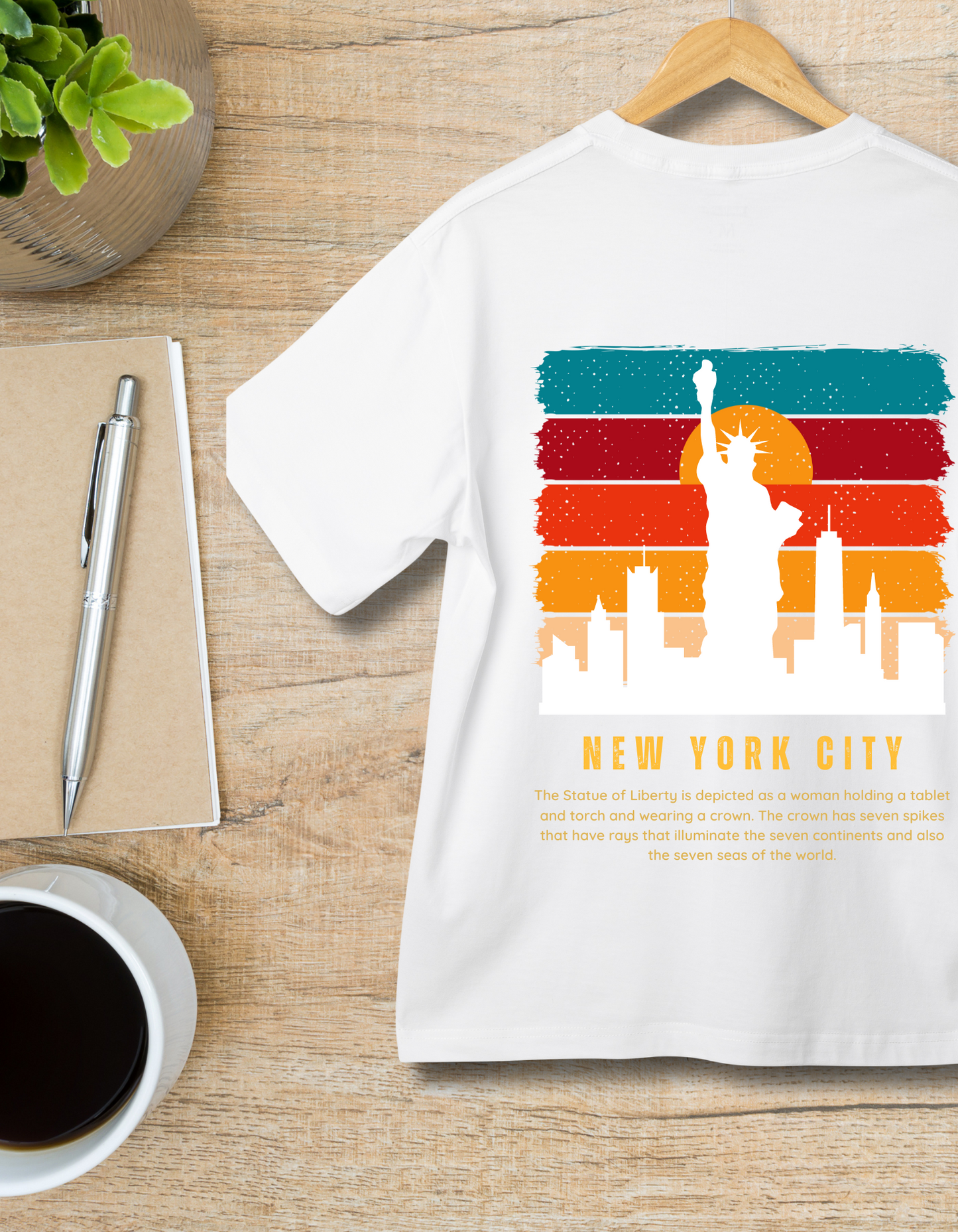 New York City NYC Kids Organic Cotton T-shirt White from DoodleChic