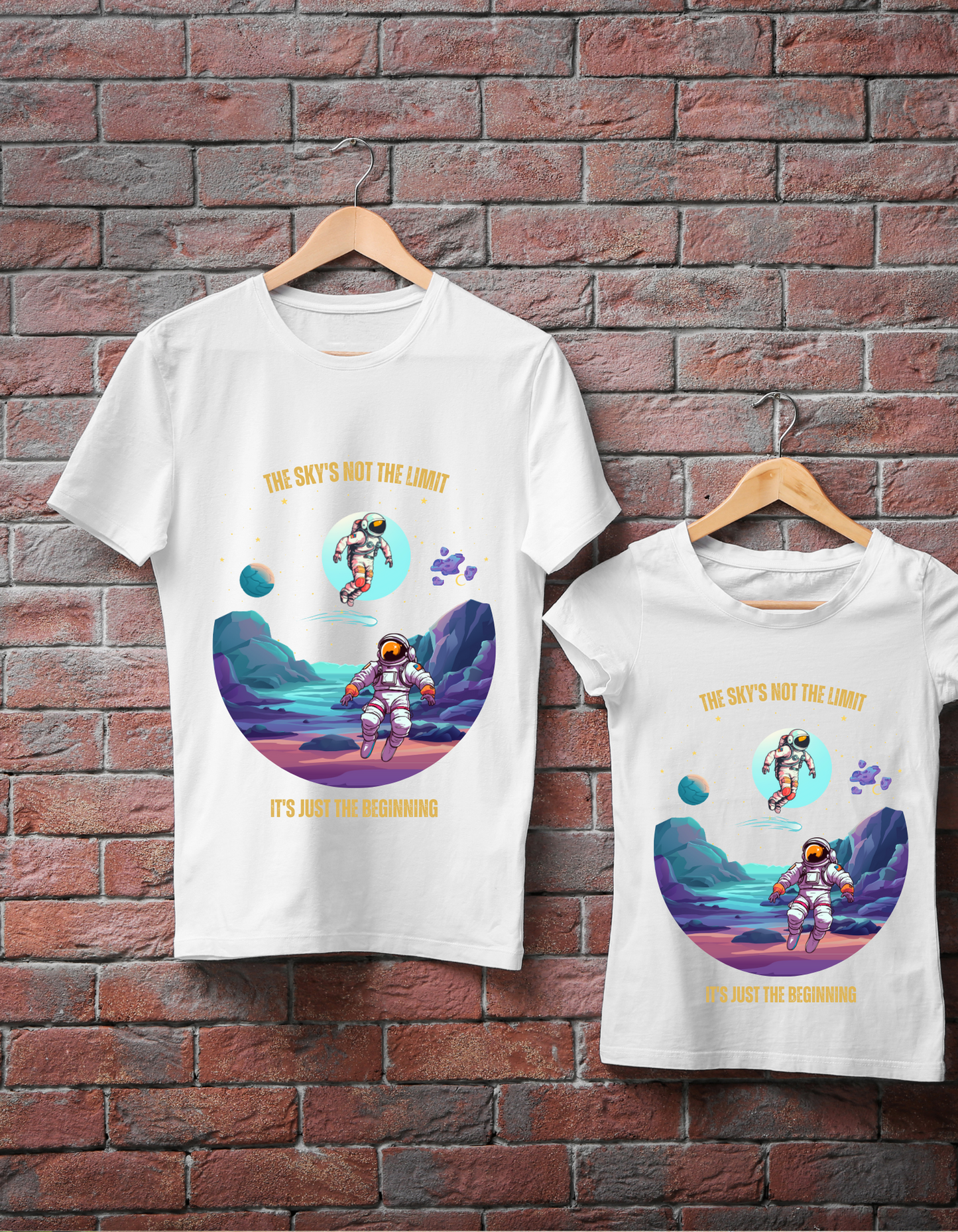 Sky's not the Limit Kids Organic Cotton T-shirt White from DoodleChic