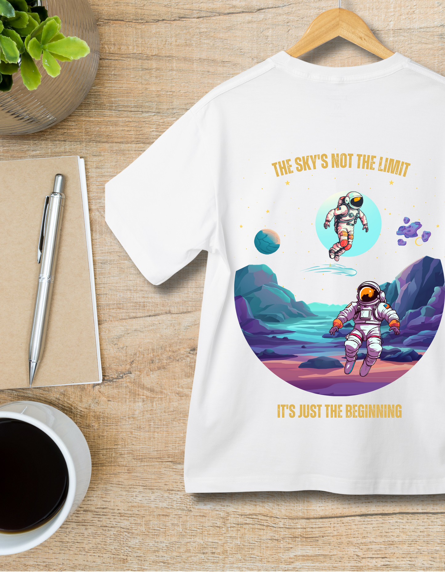 Sky's not the Limit Kids Organic Cotton T-shirt White from DoodleChic