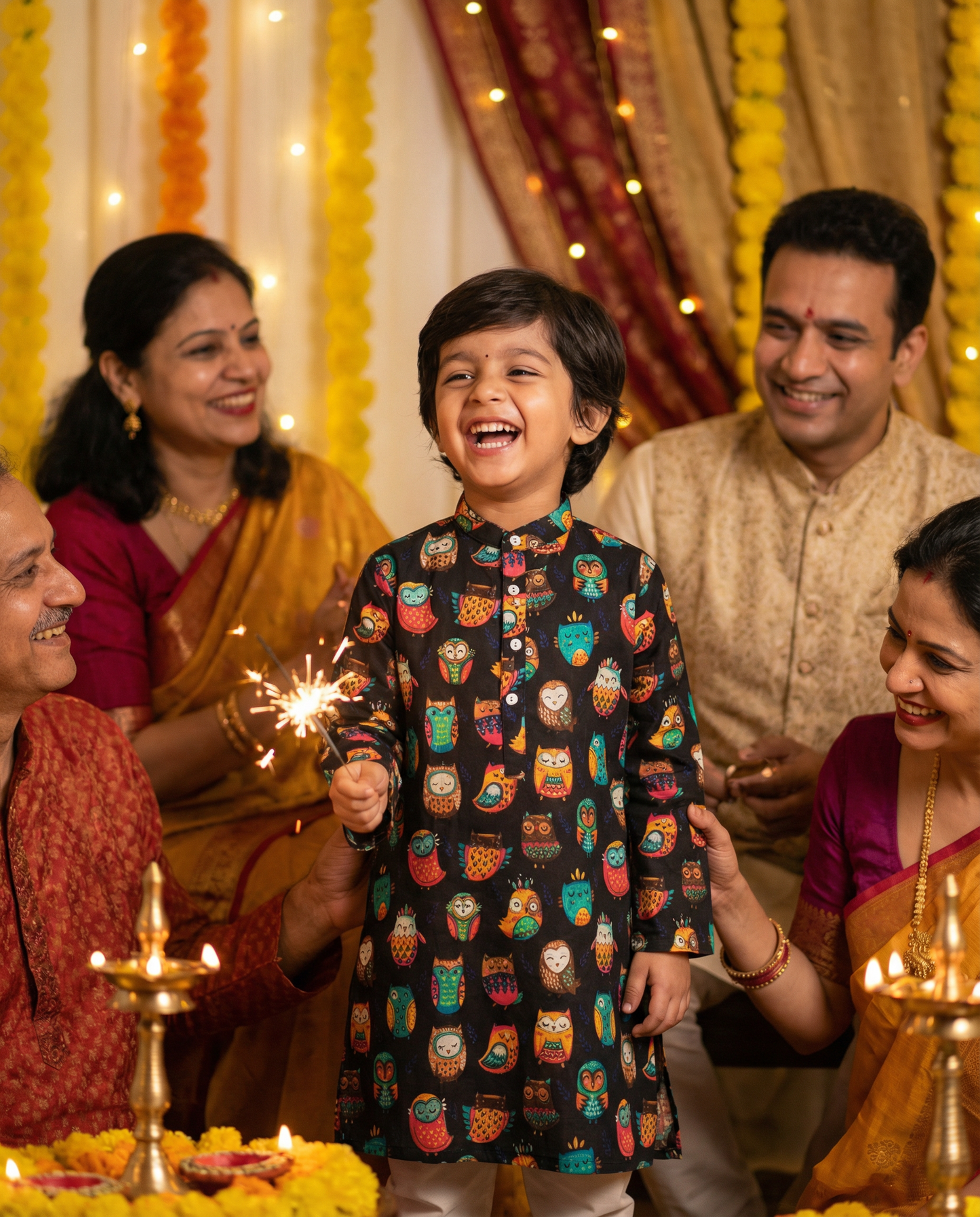 अBIR Udaan Owls Kurta for Boys