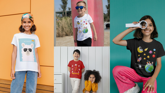 Boys and Girls Clothing Style - T-shirts with different Graphics