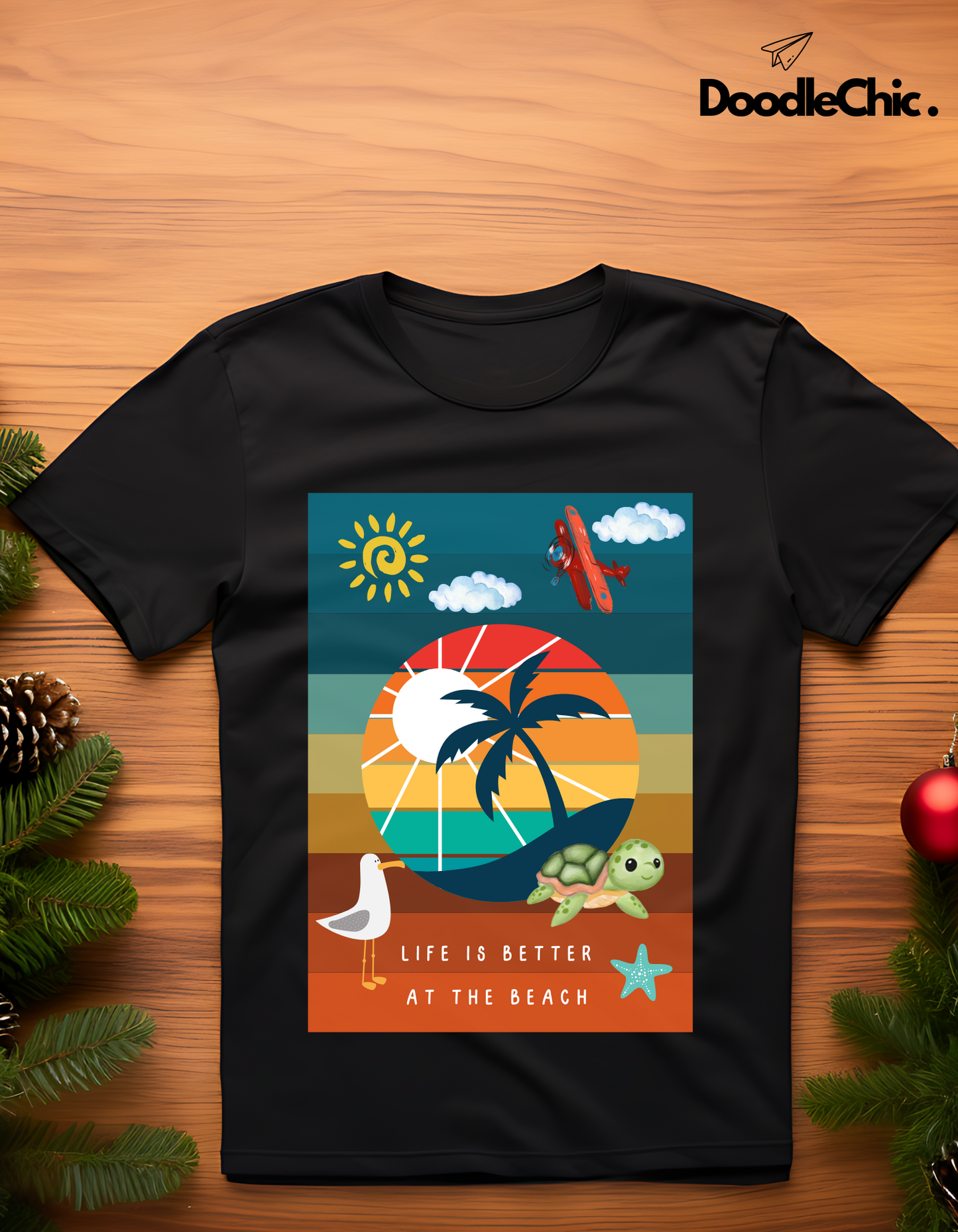 Life at Beach - Black