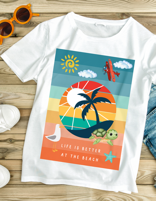 Life at Beach - White