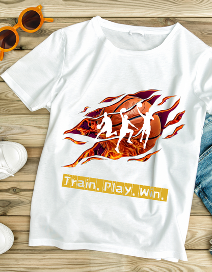 Train Play Win - White