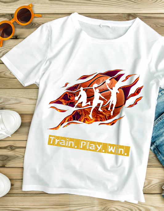 Train Play Win - White