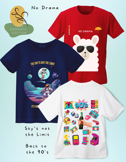 Pack of 3 - Back to the 90's, Sky's not the Limit, No Drama