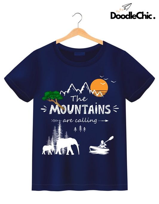 Mountains are Calling - Navy Blue