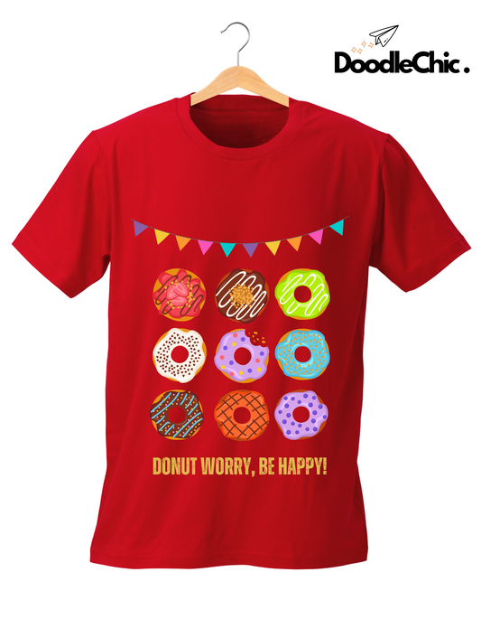 Donut Worry Be Happy - Red