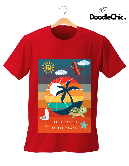 Life at Beach - Red