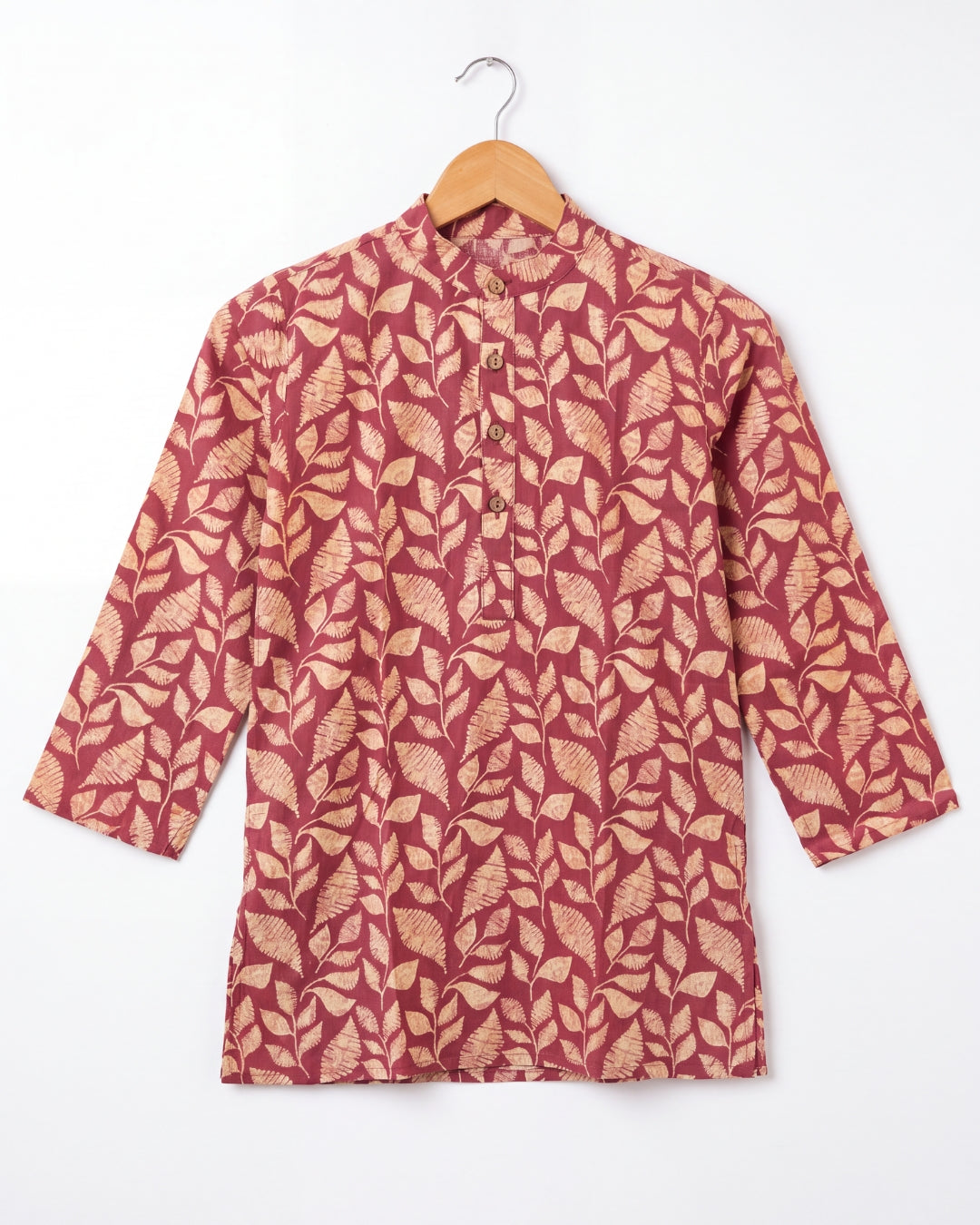 अBIR Maroon Bagh Long Kurta for Boys