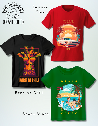 Pack of 3 Beach and Summer T-shirts