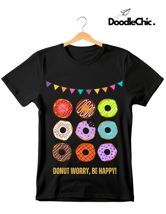 Donut Worry Be Happy - Black
