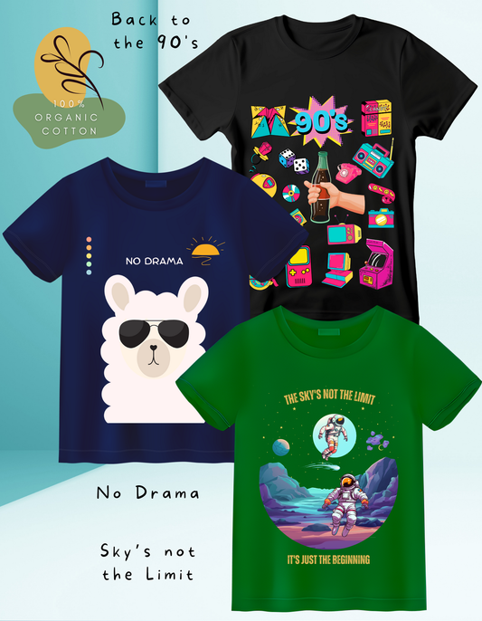 Pack of 3 - Back to the 90's, Sky's not the Limit, No Drama