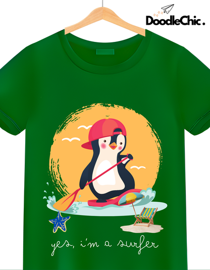Penguin Surfer - Green