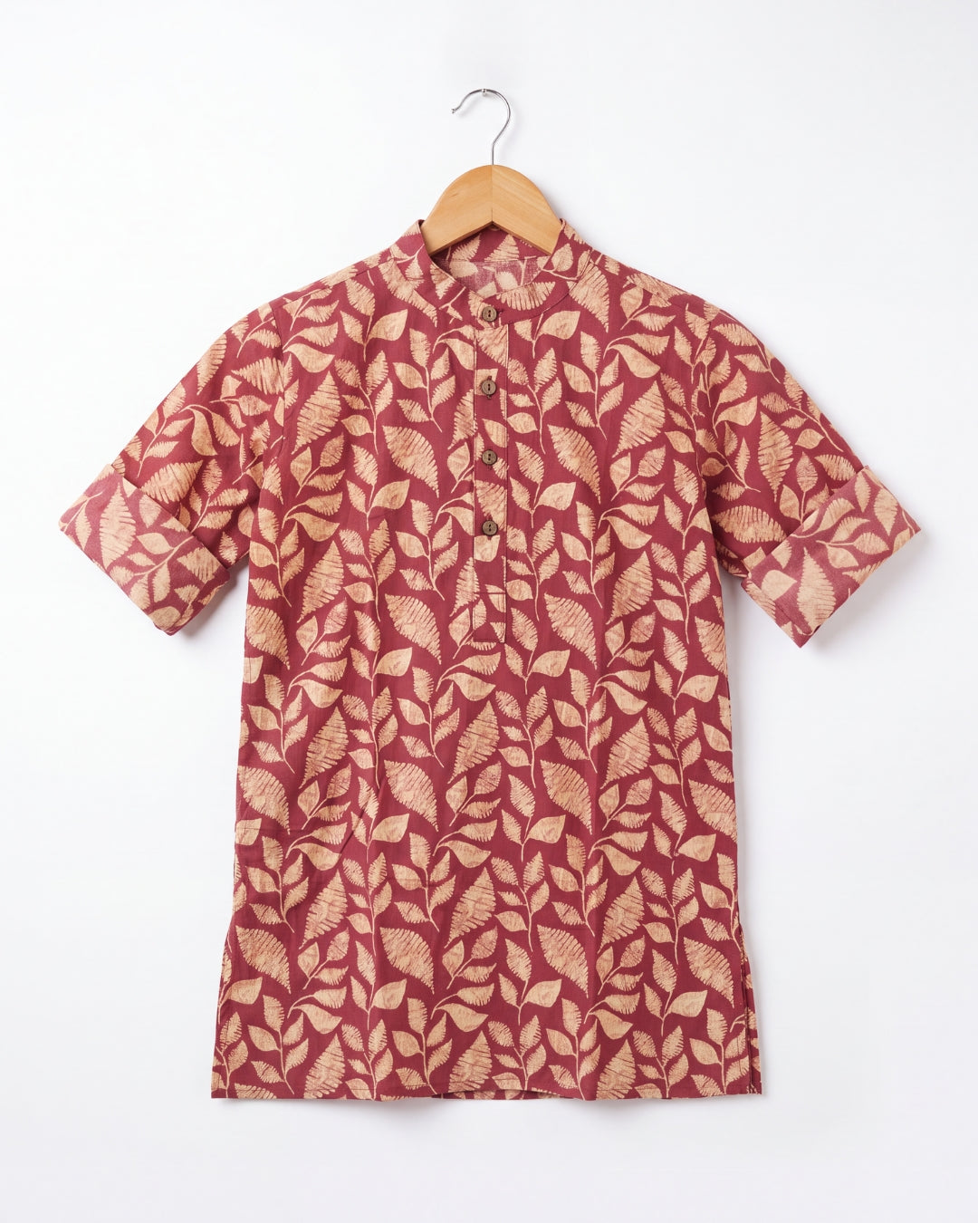 अBIR Maroon Bagh Long Kurta for Boys