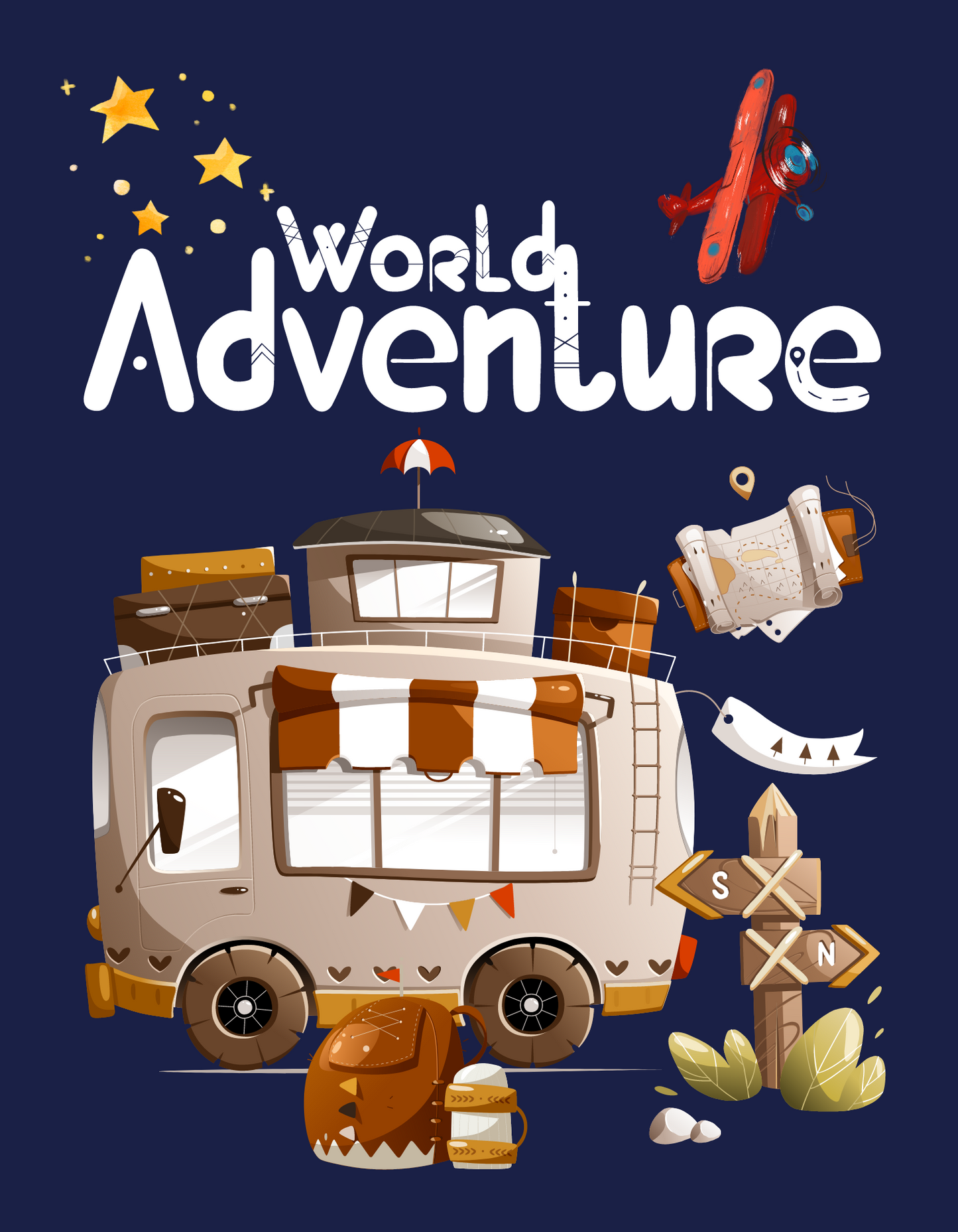 World Adventure - Navy Blue