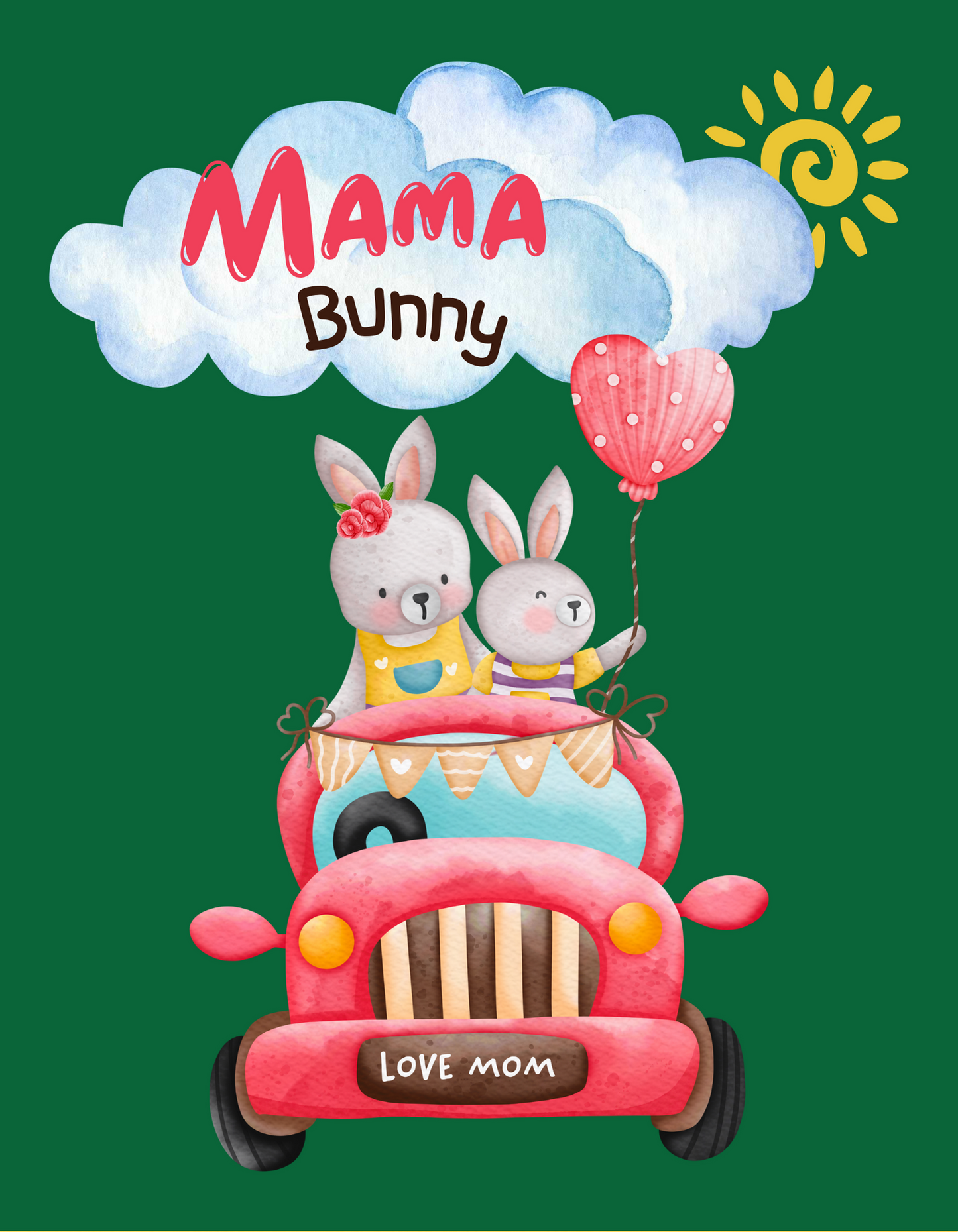 Mama Bunny Love - Green